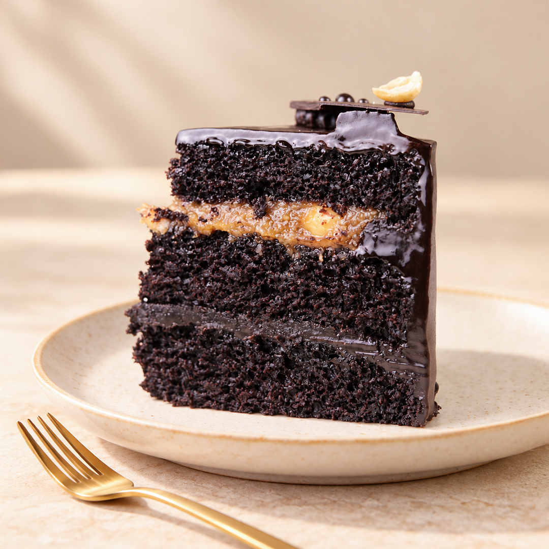 Chocolate Hazelnut Fudge Cake