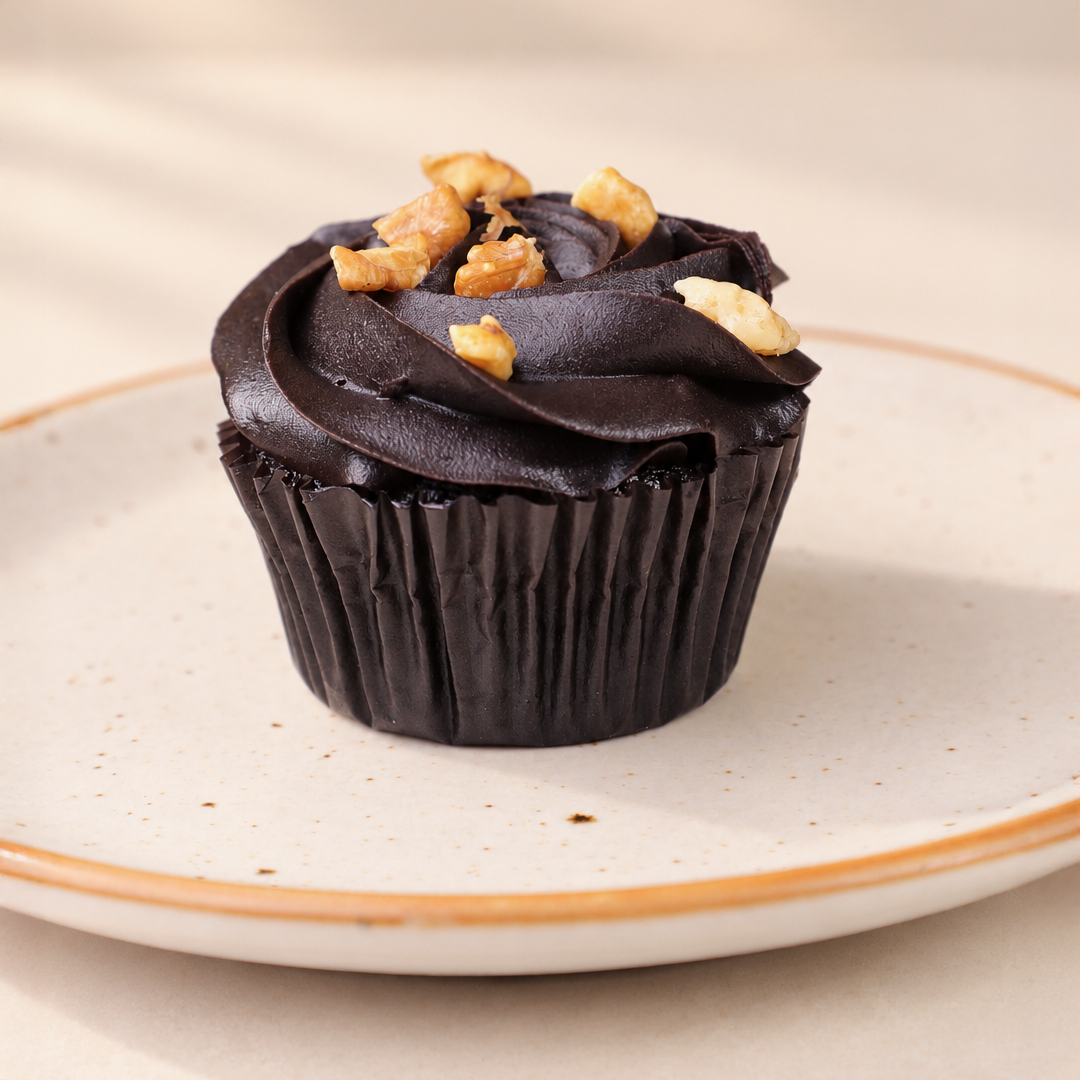 Chocolate Walnut Fudge Cupcakes — Gluten-Free & Refined Sugar-Free