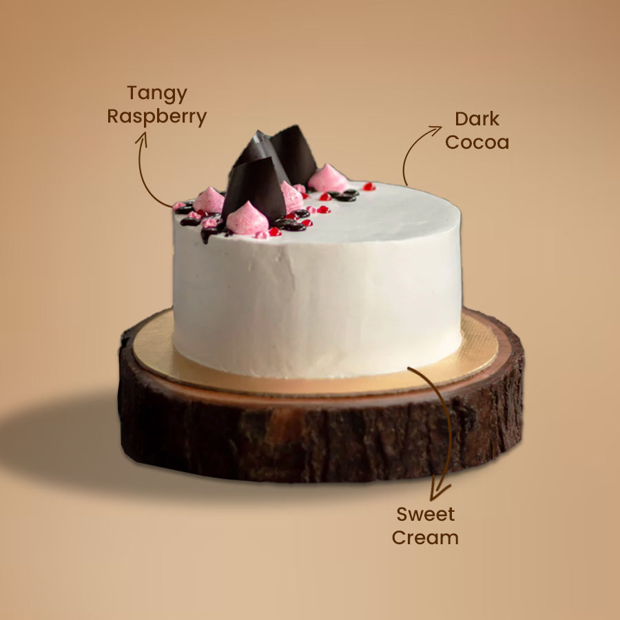 Chocolate Raspberries and Cream Cake - Crave by Leena