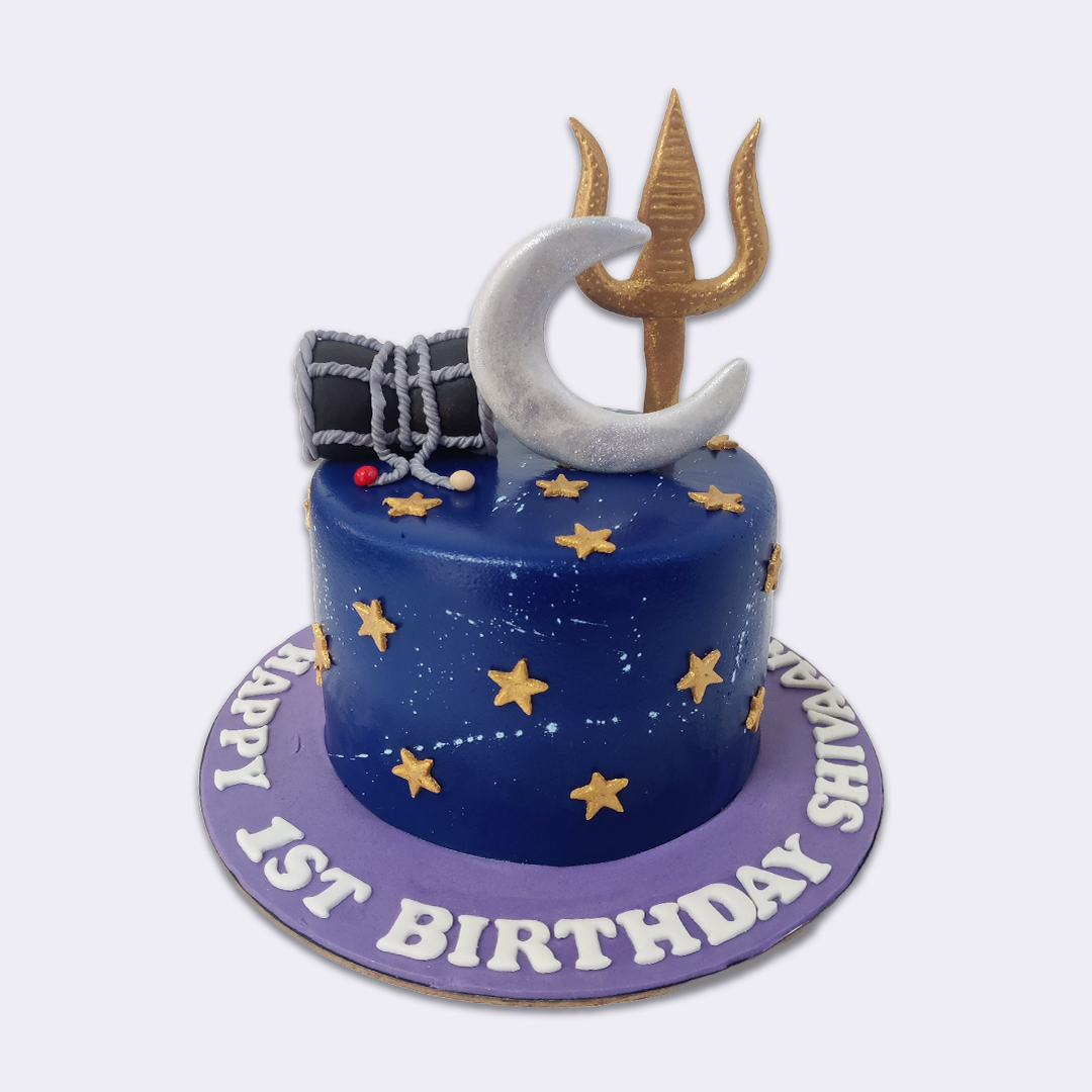 Crescent & Trishul Divine Cake