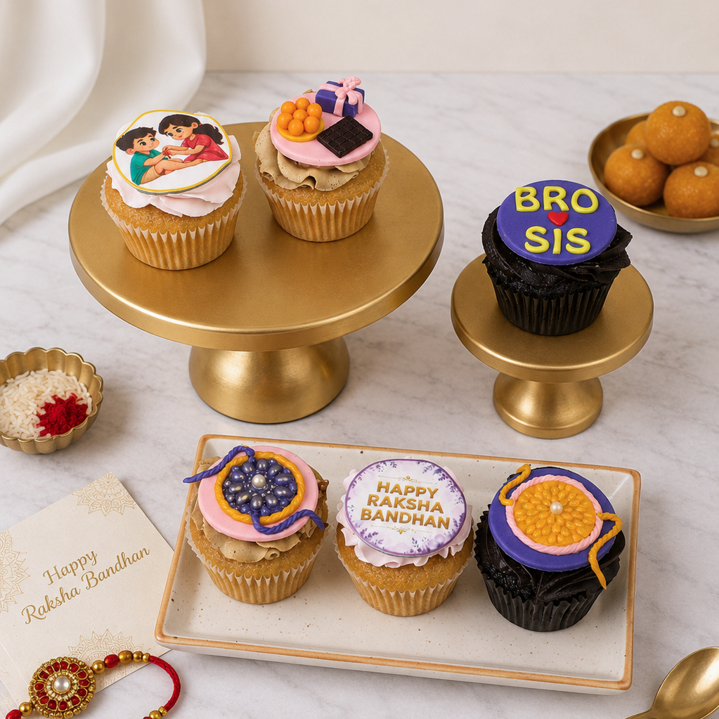 Assorted Box of Rakhi Cupcakes (box of 6)