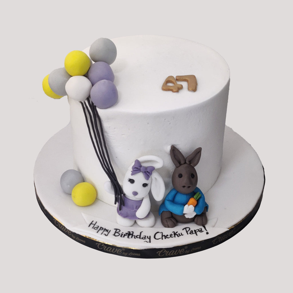 Cute Bunny with balloons - Crave by Leena