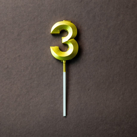 Gold Number "3" Birthday Candle - Crave by Leena