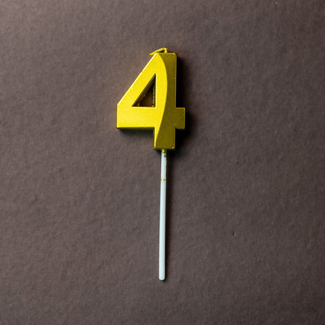 Gold Number "4" Birthday Candle - Crave by Leena