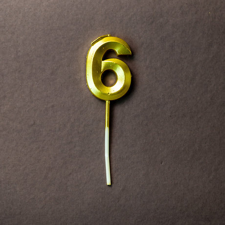 Gold Number "6" Birthday Candle - Crave by Leena