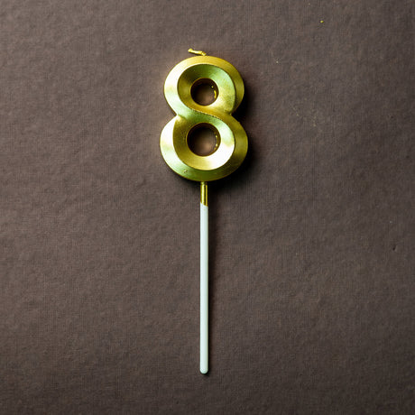 Gold Number "8" Birthday Candle - Crave by Leena