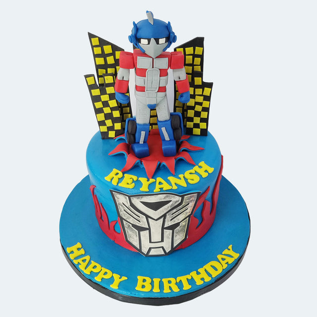 Fondant Transformer Craze Theme Cake - Crave by Leena