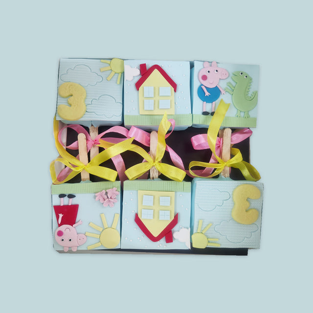 George Pig Square Cakesicles - Crave by Leena
