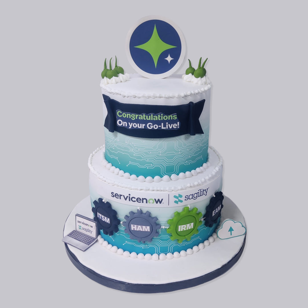 Go Live Corporate Cake