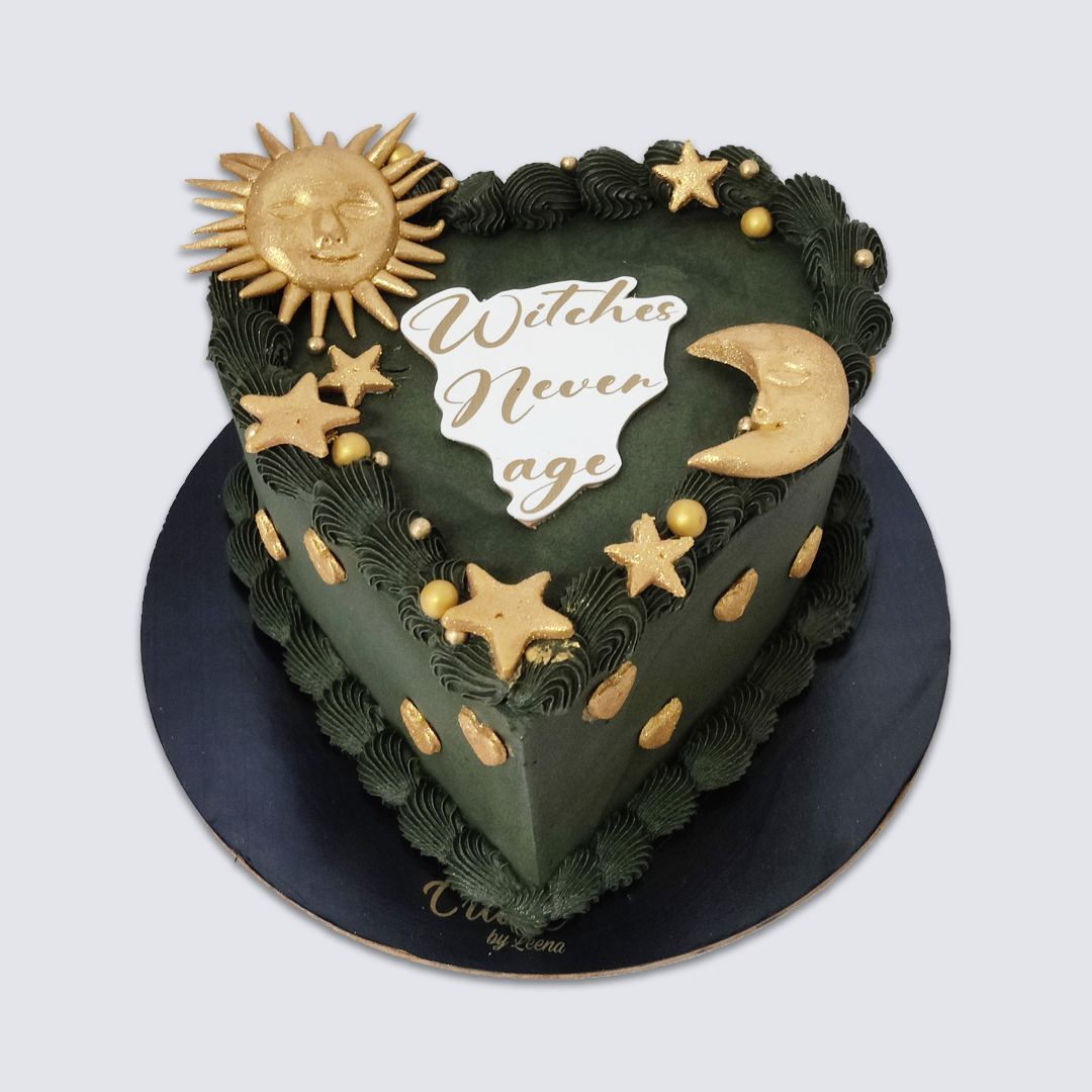 Green Heart with Gold