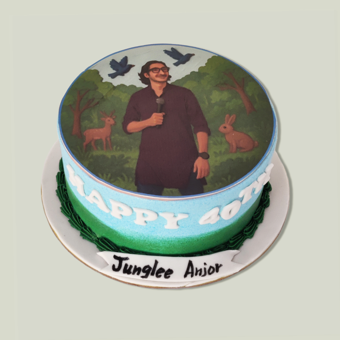 Greenery Photo Cake