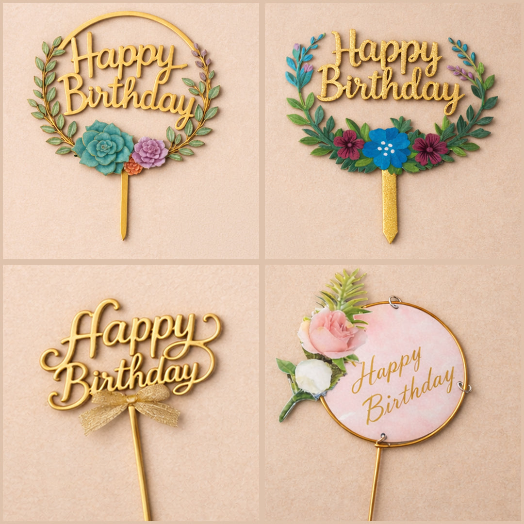 Happy Birthday Cake Toppers - Crave by Leena