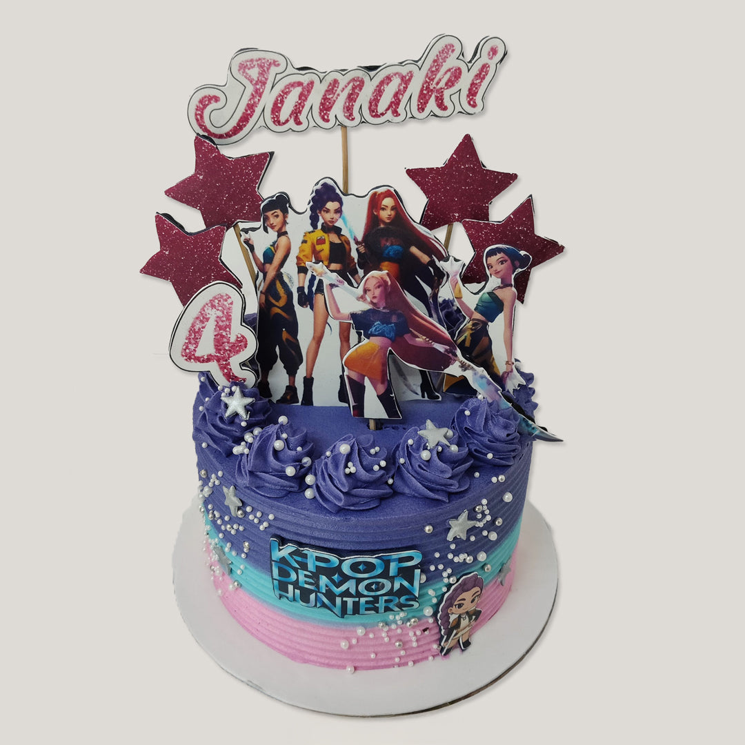 Triple-Colour K-Pop Demon Hunter Cake - Crave by Leena