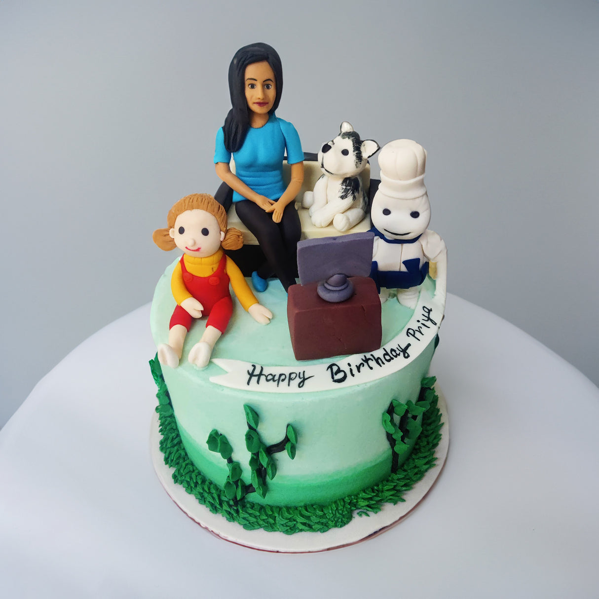 The "Lady and the Plush Toys" Cake