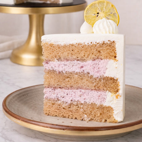 Lemon Raspberry Gateaux Cake - Crave by Leena