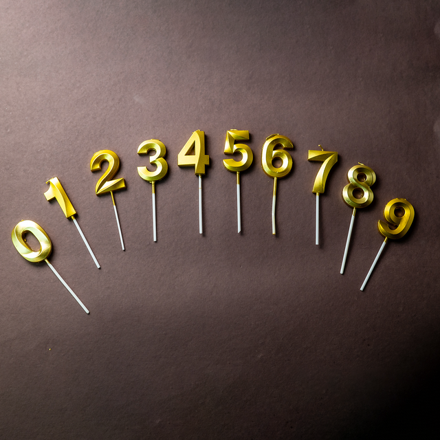 Metallic Gold Number Candles - Crave by Leena