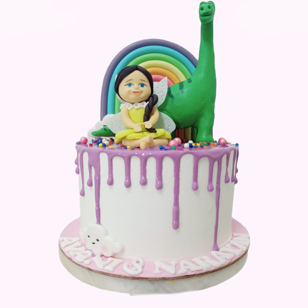 Rainbow Dino and the Fairy - Crave by Leena