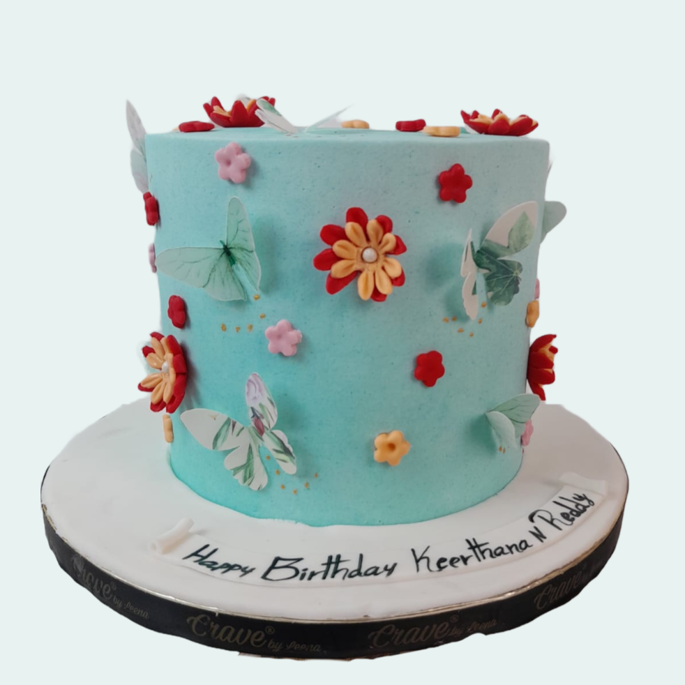 Pastel Butterflies cake - Crave by Leena