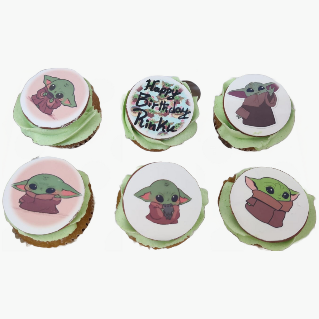 Baby yoda cupcakes(Box of 6) - Crave by Leena