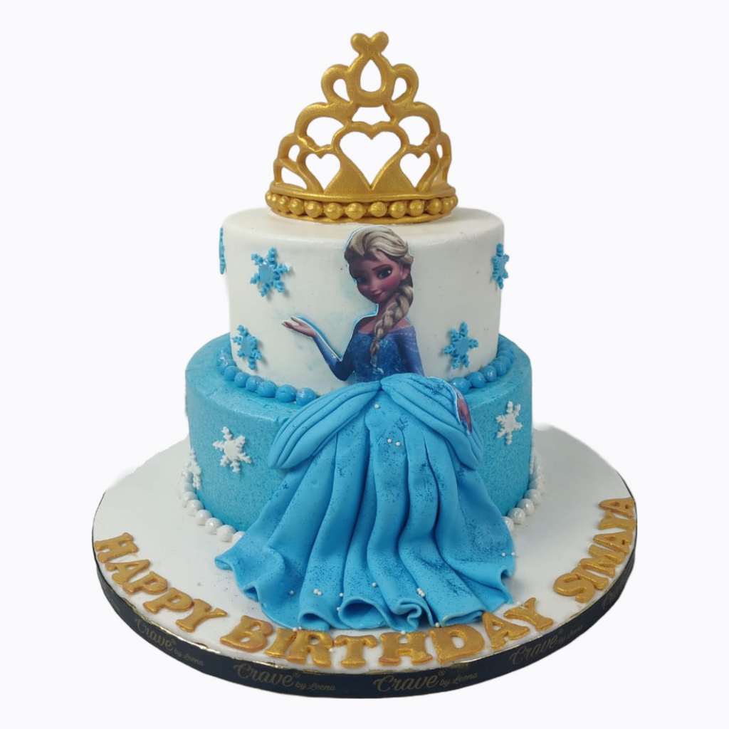 Elsa Crown cake - Crave by Leena