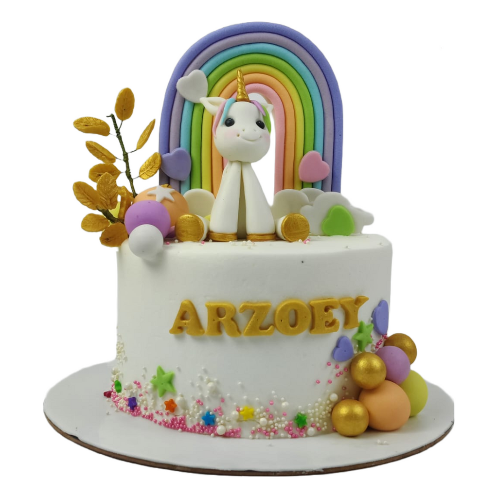 Pastel Rainbow unicorn cake - Crave by Leena