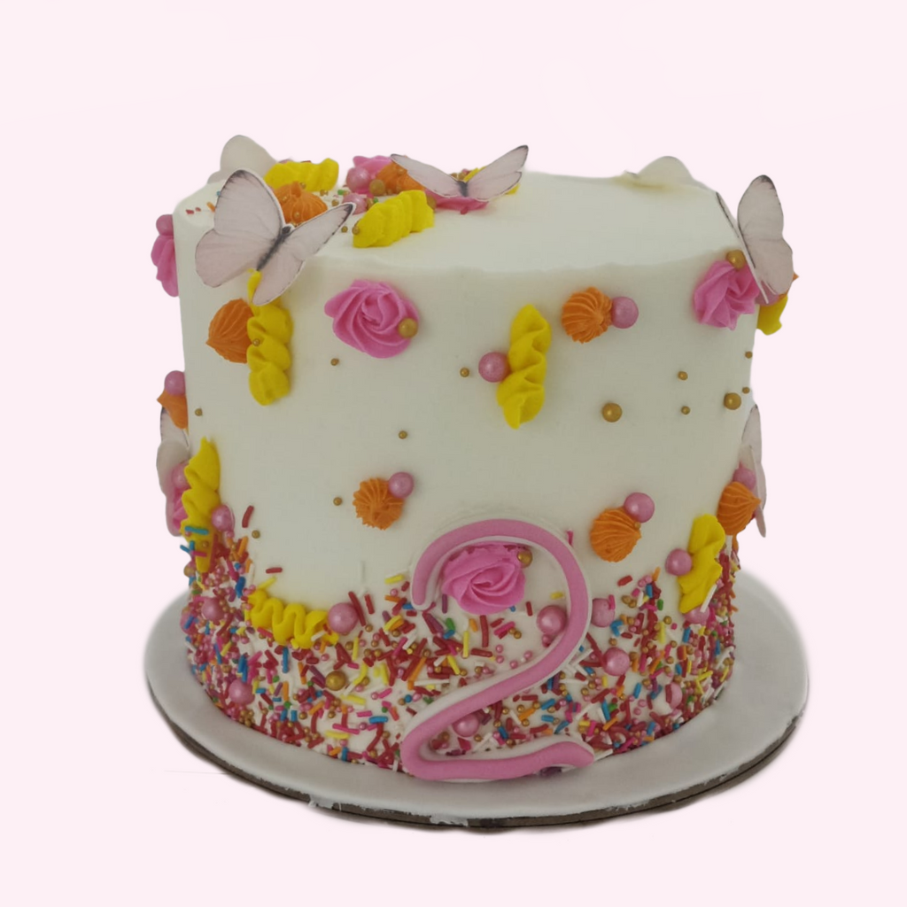 Butterfly Sprinkles Cake - Crave by Leena