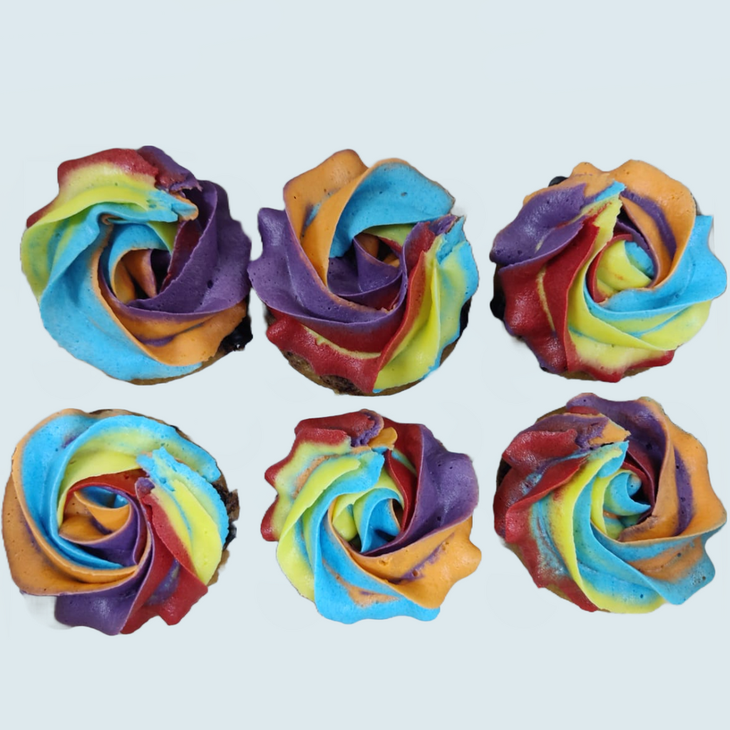 Rainbow Cupcake (Box of 6) - Crave by Leena
