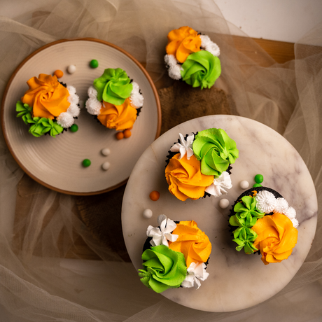 Indian Tricolour Cupcake - Crave by Leena