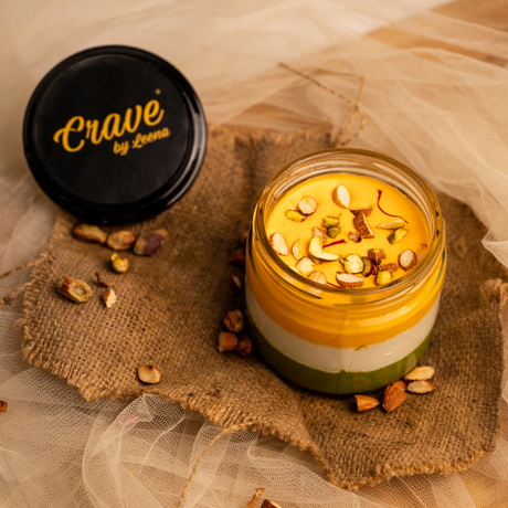 Pistachio Saffron Tiranga Jar - Crave by Leena