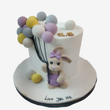 Cute Bunny with balloons - Crave by Leena