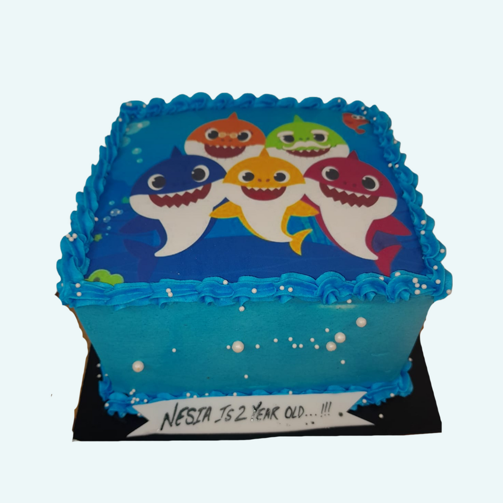 Baby Shark print cake - Crave by Leena
