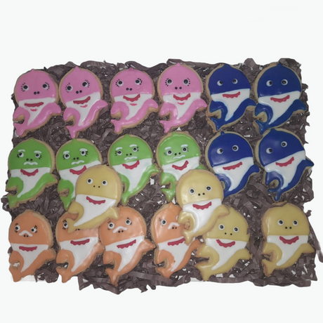 Baby shark cookies (Box of 20) - Crave by Leena