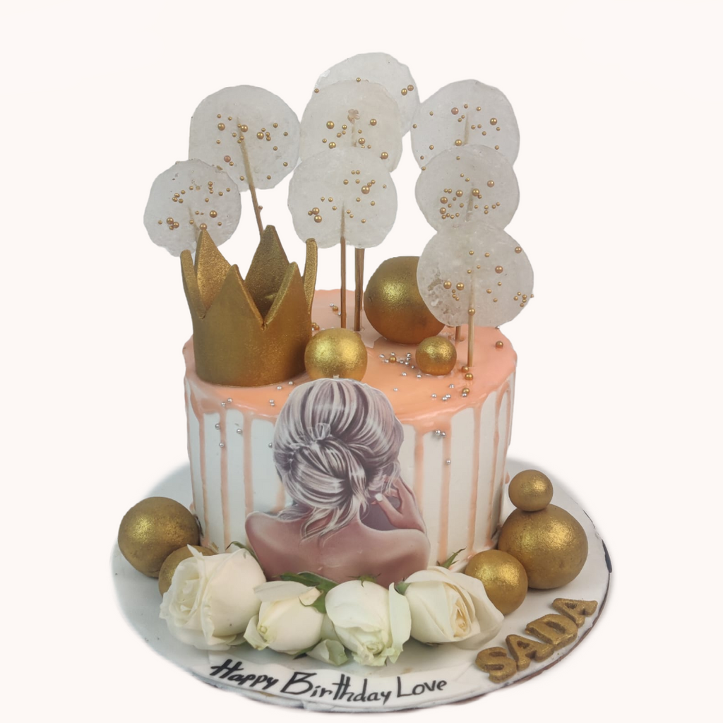 Beautiful in White Crown cake - Crave by Leena