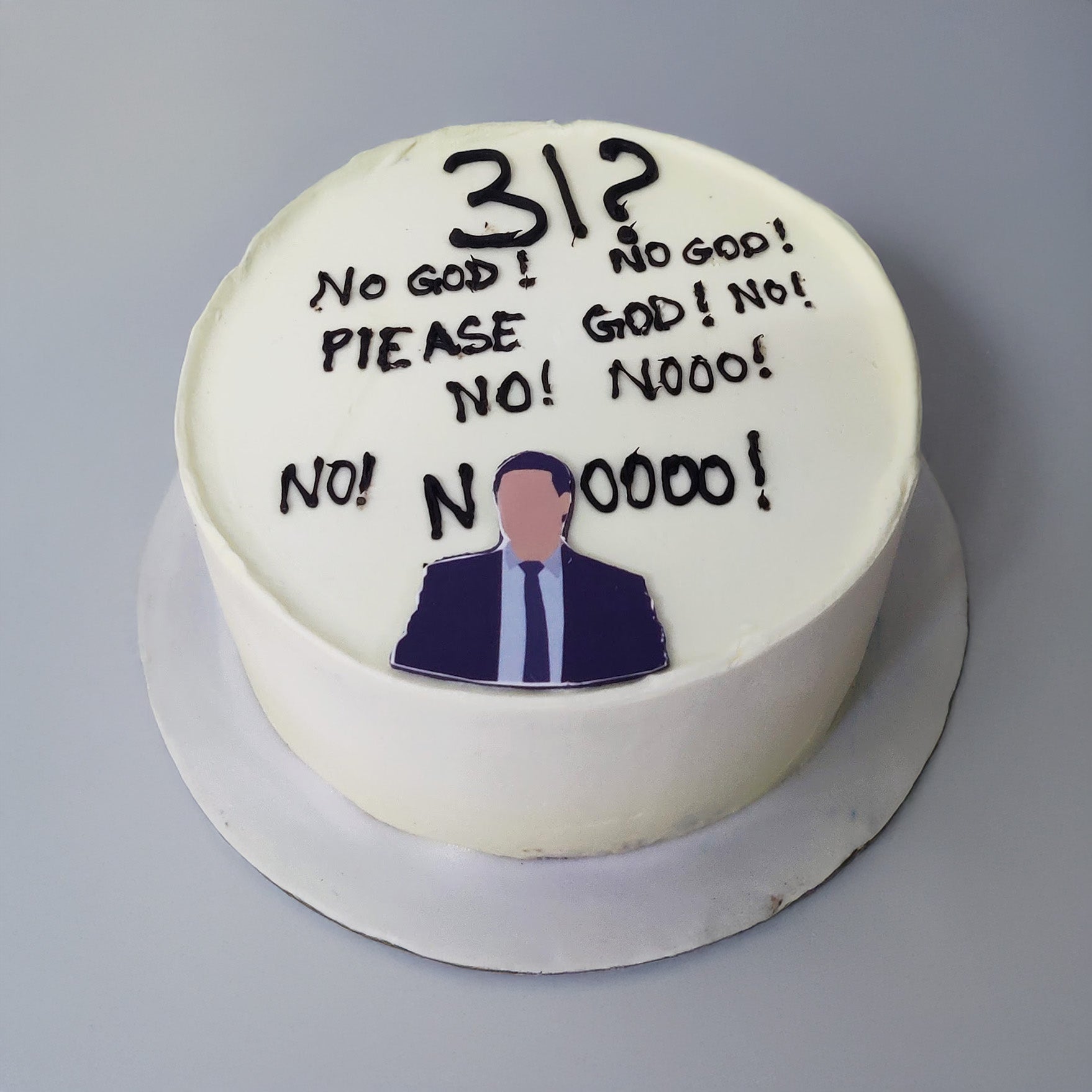 Move Back Meme Off-White No No Meme Birthday Cake | Vegan Cake Bangalore – Crave by Leena