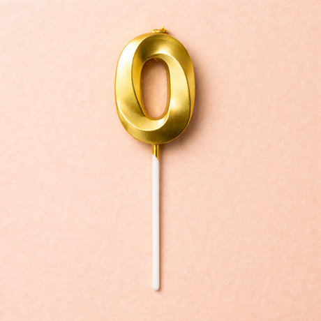 Metallic Gold Number Candles - Crave by Leena