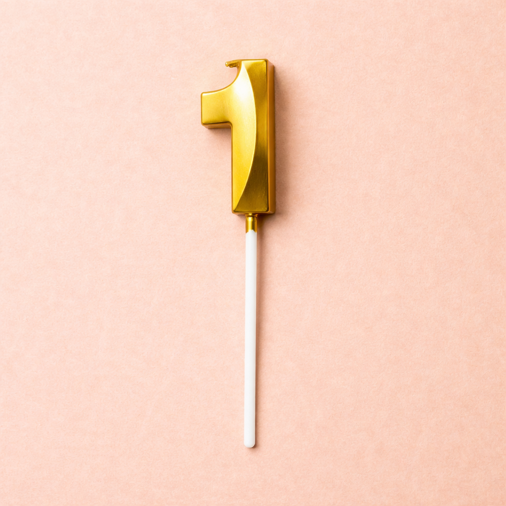 Metallic Gold Number Candles - Crave by Leena