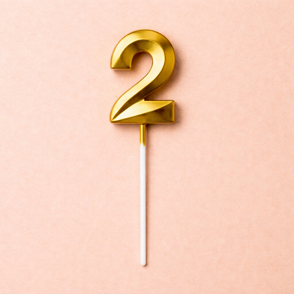 Metallic Gold Number Candles - Crave by Leena