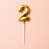 Metallic Gold Number Candles - Crave by Leena