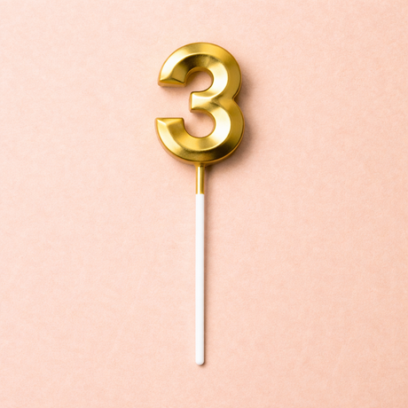 Metallic Gold Number Candles - Crave by Leena