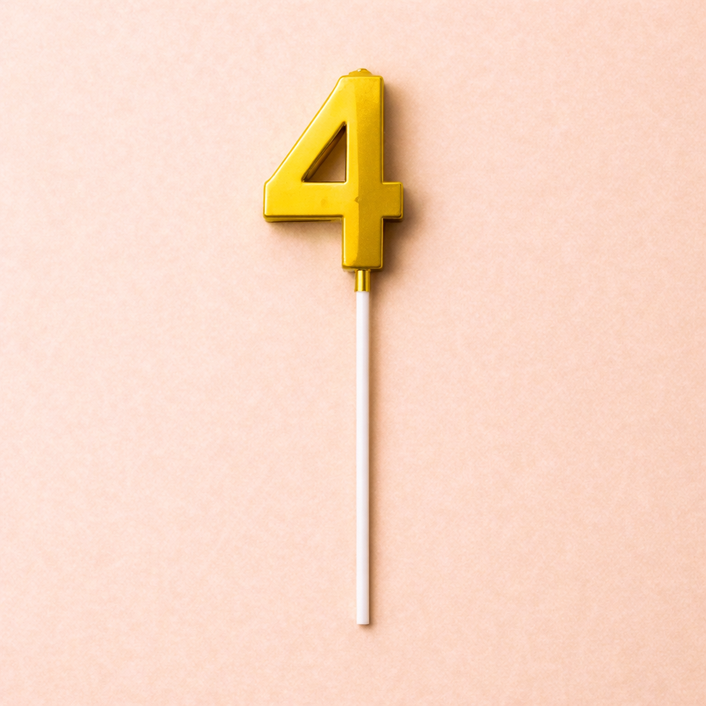 Metallic Gold Number Candles - Crave by Leena