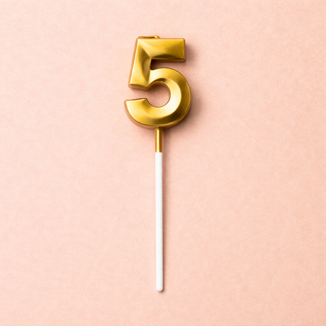 Metallic Gold Number Candles - Crave by Leena