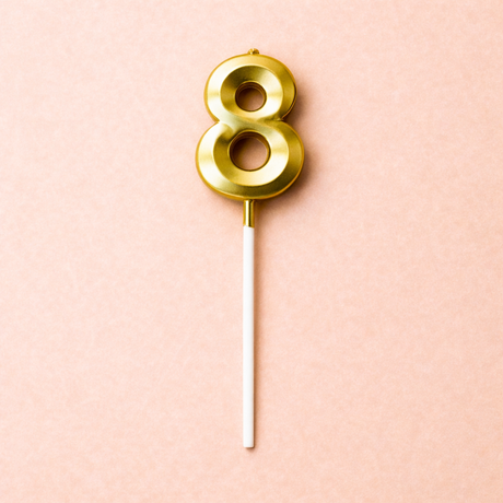 Metallic Gold Number Candles - Crave by Leena