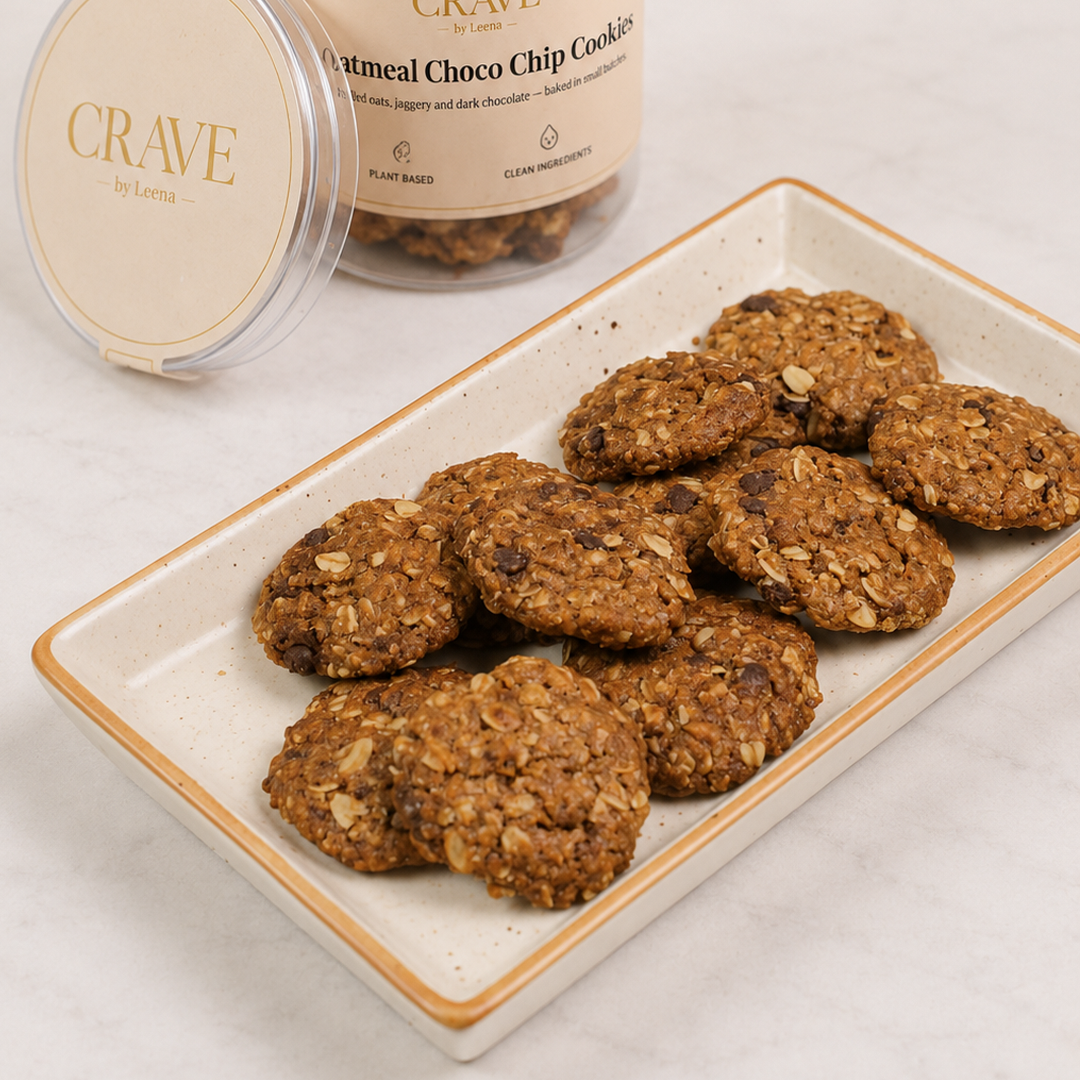 Jaggery Oatmeal Choco Chip Cookies (approx. 195g)