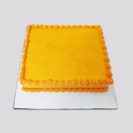 Orange Rectangular Cake - Crave by Leena