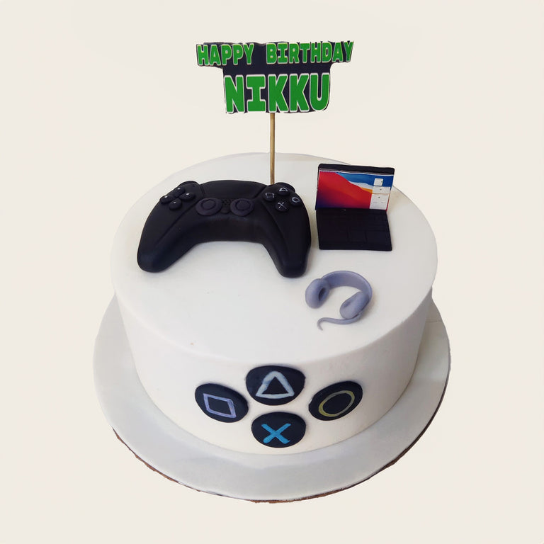 PlayStation Theme Cake – Gamer Birthday Cake | Custom Design – Crave by ...