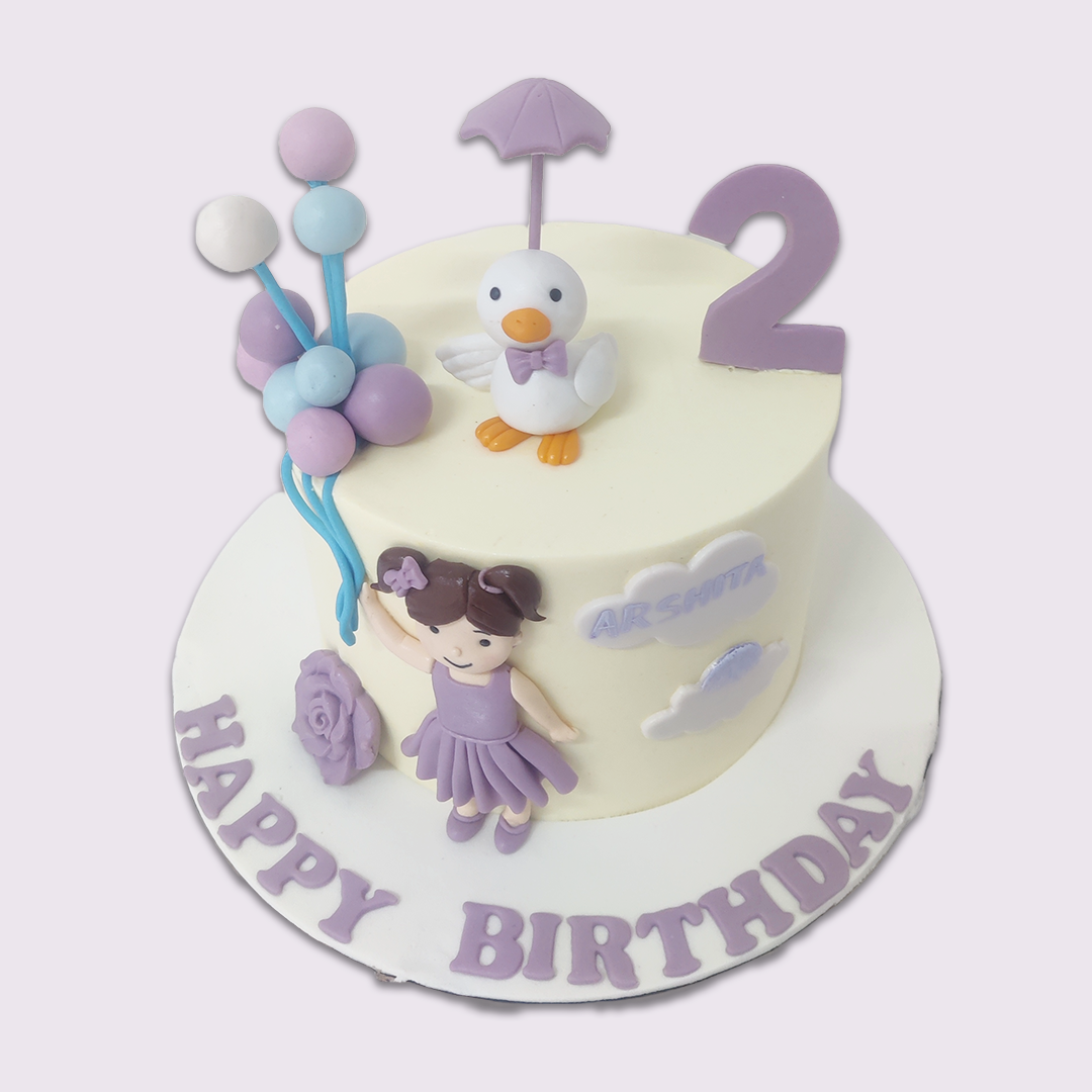 Pastel Blue and Lavander Cake