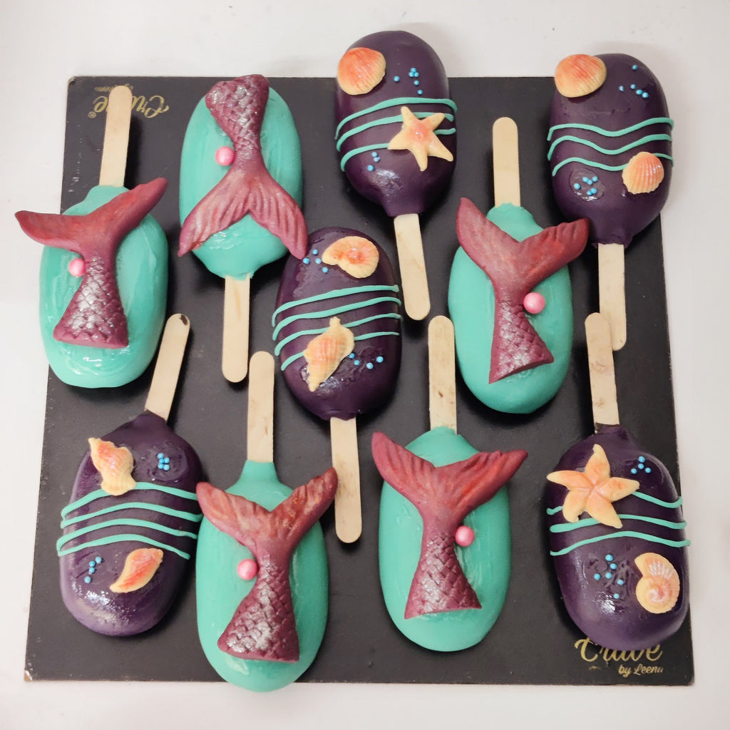 Pastel mermaid & Shell Cakesicles - Crave by Leena
