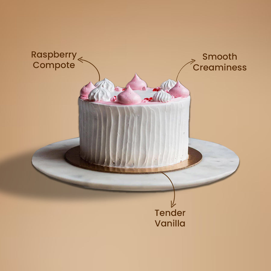 Raspberries and Cream Cake - Crave by Leena