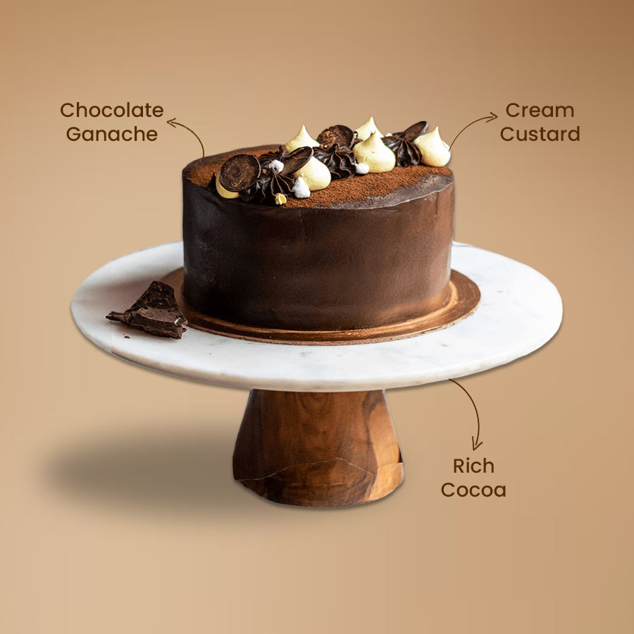 Chocolate Custard Cake - Crave by Leena