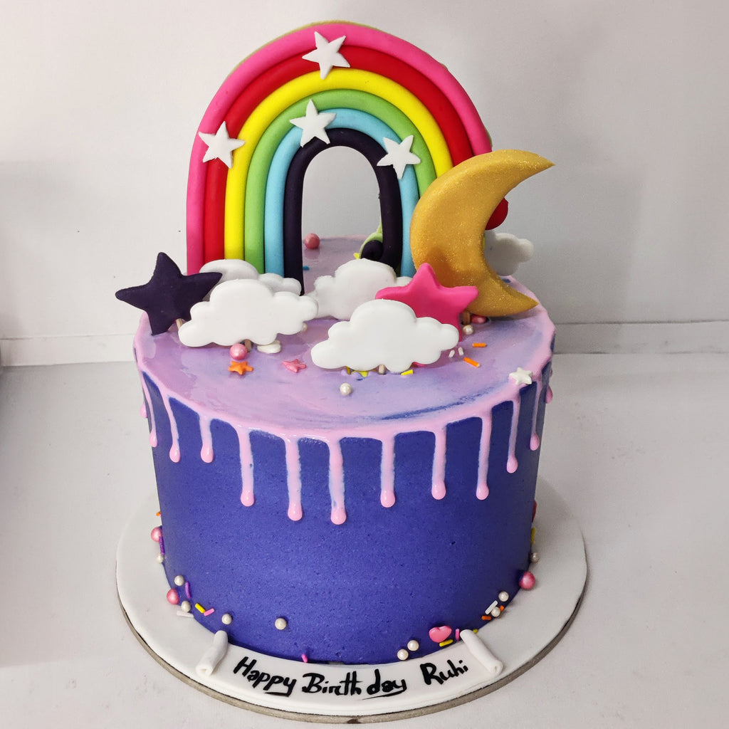 Purple Rainbow Cake - Crave by Leena